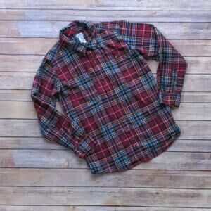 Carter's Red, Plaid, Long-Sleeve Collared Button-Up Shirt -Size 14